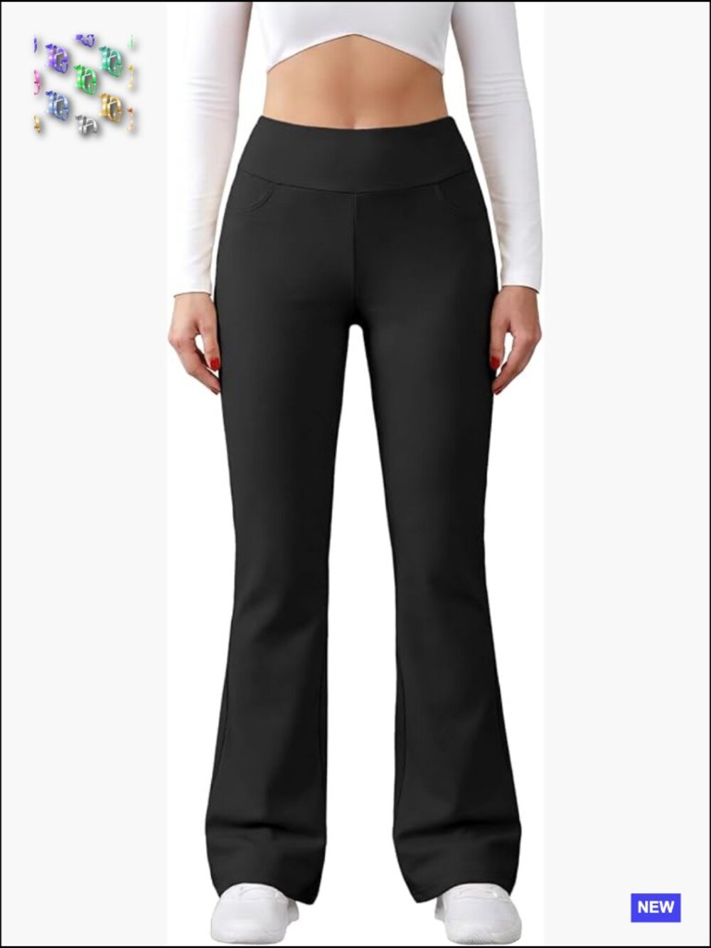 High Waist Straight Leg Pants Stretchy Button Business Dress Work Trousers
